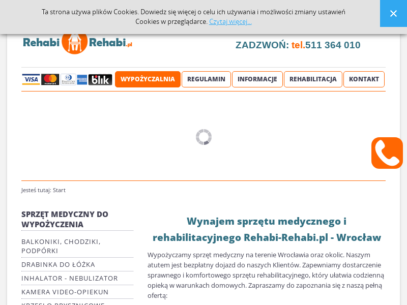 Wypożyczalnia łóżek i sprzętu rehabilitacyjnego we Wrocławiu - Cemiga Krzysztof Szkoła
